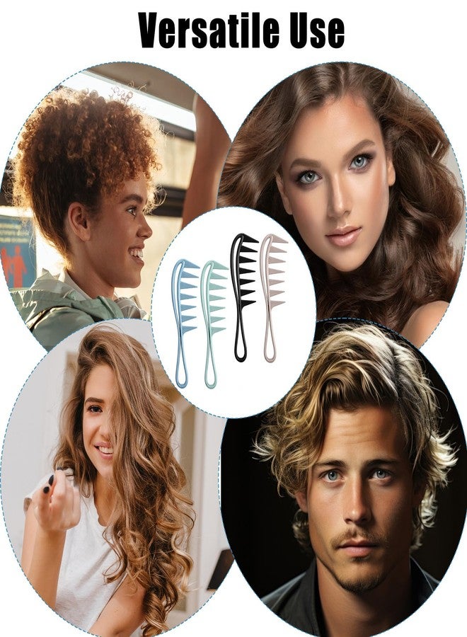 Thrymme 4Pcs Wide Tooth Comb, Large Wide Tooth Combs for Curly Hair, Detangling & Styling, Salon & Home Use, Women and Men (4 Colors) - Image 4